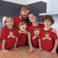 Aile Temalı 4'lü Tişört Kombini - 3