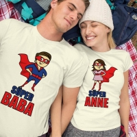 Süper Anne ve Baba Sevgili Tişört Kombini - 3