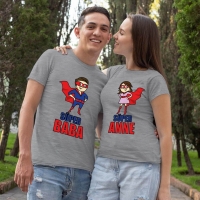 Süper Anne ve Baba Sevgili Tişört Kombini - 4