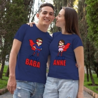 Süper Anne ve Baba Sevgili Tişört Kombini - 5