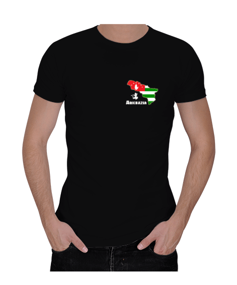 Tisho - Abhazya Bayrağı.Abhazya logosu. Erkek Regular Kesim Tişört