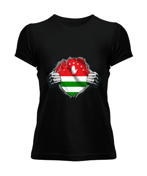 Abhazya Bayrağı.Abhazya logosu. Kadın Tişört - Tisho