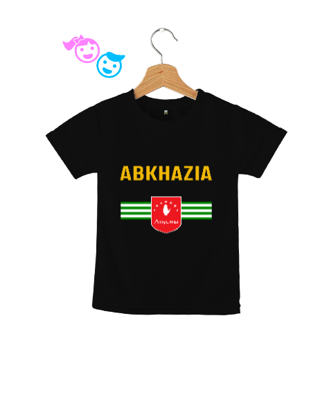 Tisho - Abhazya,Abhazya Bayrağı,abkhazia,abkhazia flag. Siyah Çocuk Unisex