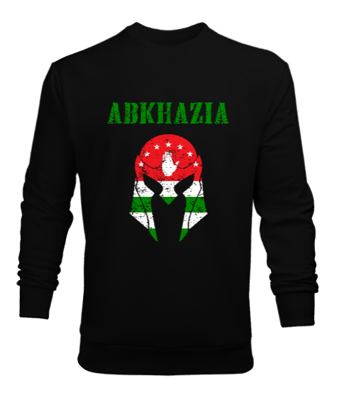 Abhazya,Abhazya Bayrağı,abkhazia,abkhazia flag. Siyah Erkek Sweatshirt
