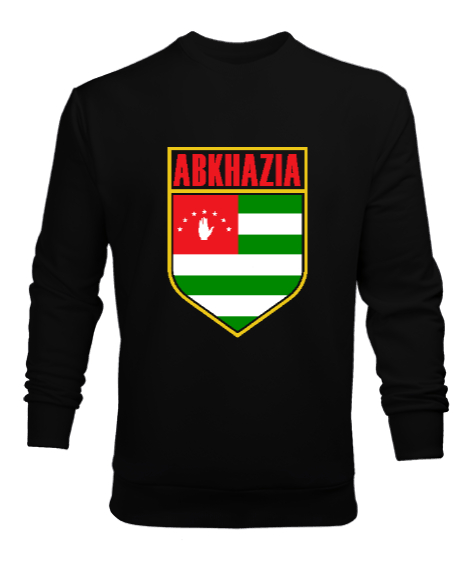 Tisho - Abhazya,Abhazya Bayrağı,abkhazia,abkhazia flag. Siyah Erkek Sweatshirt