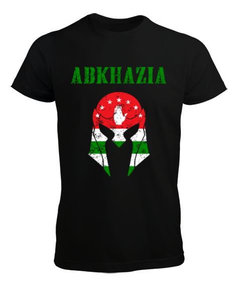 Tisho - Abhazya,Abhazya Bayrağı,abkhazia,abkhazia flag. Siyah Erkek Tişört