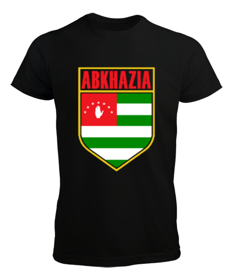 Tisho - Abhazya,Abhazya Bayrağı,abkhazia,abkhazia flag. Siyah Erkek Tişört