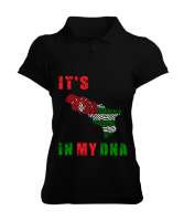 Abhazya,Abhazya Bayrağı,abkhazia,abkhazia flag. Siyah Kadın Polo Yaka Tişört - Tisho