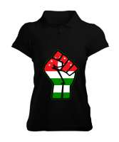 Abhazya,Abhazya Bayrağı,abkhazia,abkhazia flag. Siyah Kadın Polo Yaka Tişört - Tisho