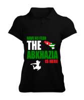 Abhazya,Abhazya Bayrağı,abkhazia,abkhazia flag. Siyah Kadın Polo Yaka Tişört - Tisho