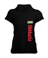 Abhazya,Abhazya Bayrağı,abkhazia,abkhazia flag. Siyah Kadın Polo Yaka Tişört - Tisho