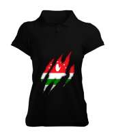 Abhazya,Abhazya Bayrağı,abkhazia,abkhazia flag. Siyah Kadın Polo Yaka Tişört - Tisho