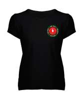 Abhazya,Abhazya Bayrağı,abkhazia,abkhazia flag. Siyah Kadın V Yaka Tişört - Tisho