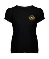 Abhazya,Abhazya Bayrağı,abkhazia,abkhazia flag. Siyah Kadın V Yaka Tişört - Tisho