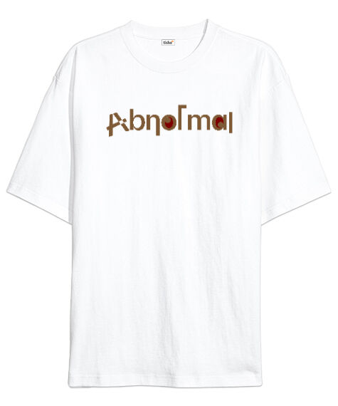 Tisho - Abnormal- A Normal - Beyaz Oversize Unisex Tişört