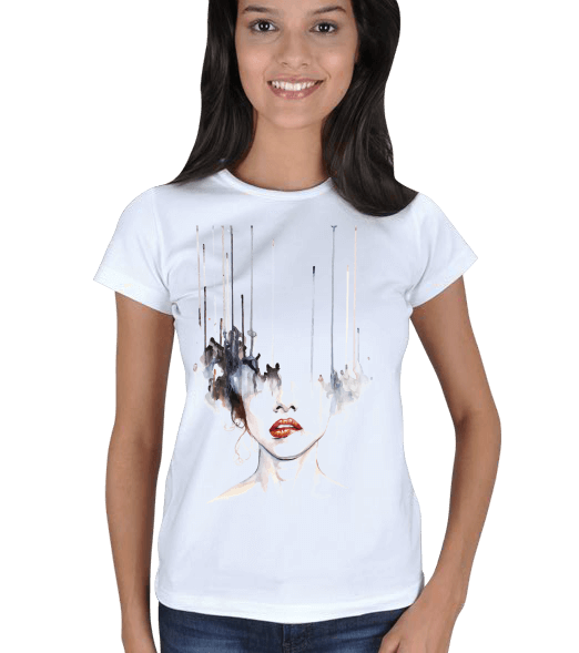 Tisho - Abstract Face Kadın Tişört