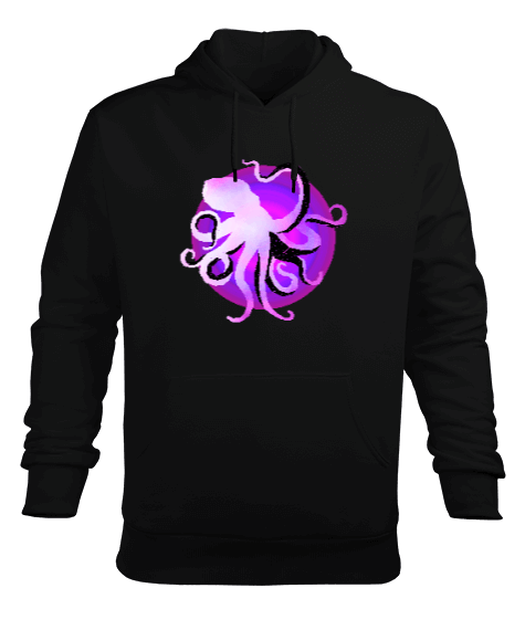 Tisho - Abstract Octopus Erkek Kapüşonlu Hoodie Sweatshirt