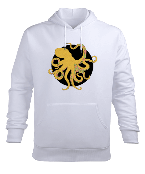 Tisho - Abstract Octopus Erkek Kapüşonlu Hoodie Sweatshirt