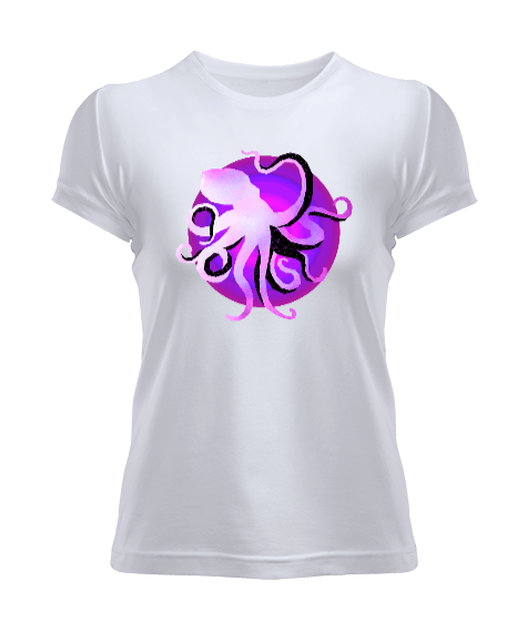 Tisho - Abstract Pinky Octopus Kadın Tişört