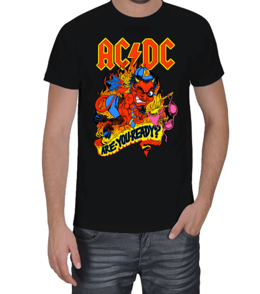 Tisho - AC DC - ARE YOU READY - Vintage Erkek Tişört