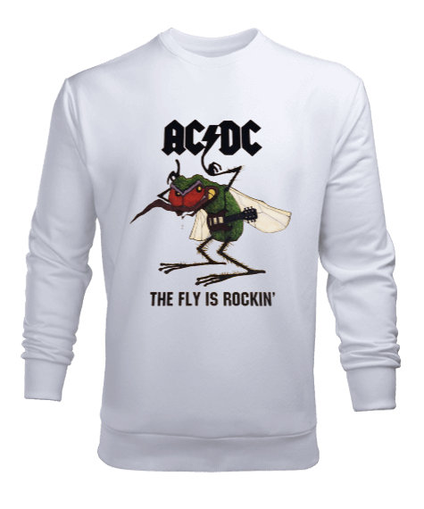 Tisho - AC DC Rock Tasarım Baskılı Erkek Sweatshirt