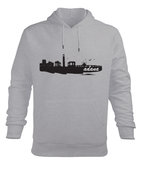 Tisho - Adana resimli ve yazılı erkek Erkek Kapüşonlu Hoodie Sweatshirt