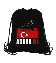 adana şehir,Türkiye,Türkiye bayrağı. Büzgülü Spor Çanta - Tisho