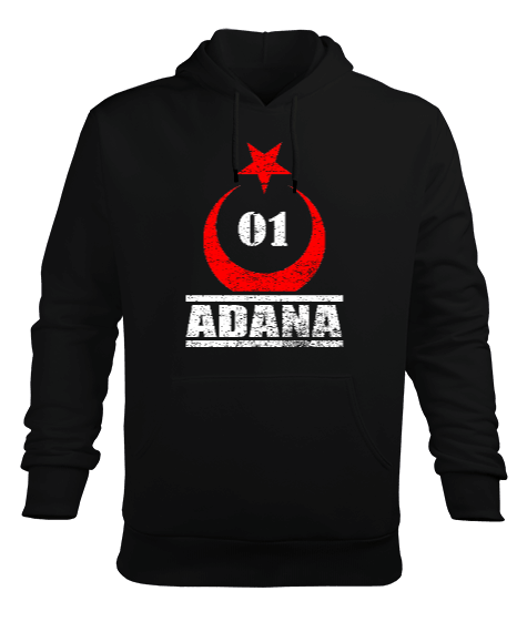 Tisho - adana şehir,Türkiye,Türkiye bayrağı. Erkek Kapüşonlu Hoodie Sweatshirt