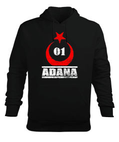 adana şehir,Türkiye,Türkiye bayrağı. Erkek Kapüşonlu Hoodie Sweatshirt - Tisho