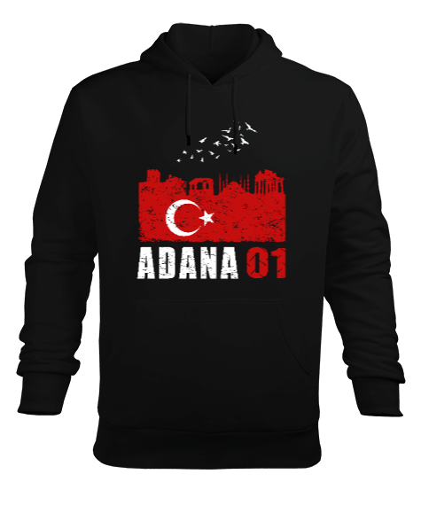 Tisho - adana şehir,Türkiye,Türkiye bayrağı. Erkek Kapüşonlu Hoodie Sweatshirt