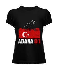 adana şehir,Türkiye,Türkiye bayrağı. Kadın Tişört - Tisho