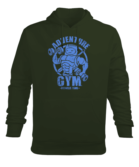 Tisho - Adventure GYM Vücut Geliştirme Bodybuilding Fitness Tasarım Erkek Kapüşonlu Hoodie Sweatshirt