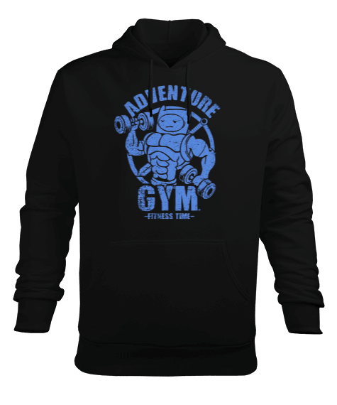 Tisho - Adventure GYM Vücut Geliştirme Bodybuilding Fitness Tasarım Erkek Kapüşonlu Hoodie Sweatshirt