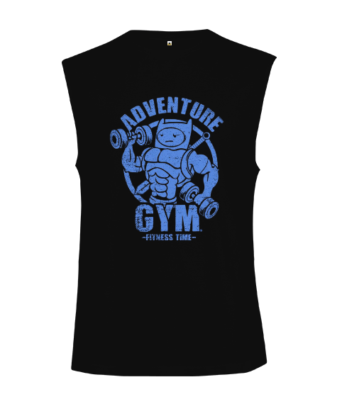 Tisho - Adventure GYM Vücut Geliştirme Bodybuilding Fitness Tasarım Kesik Kol Unisex Tişört