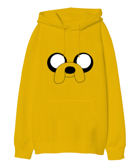 Tisho - Adventure Time Jack Oversize Unisex Kapüşonlu Sweatshirt