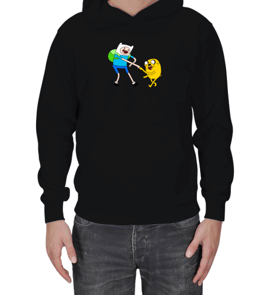 Tisho - Adventure Time Kapşonlu E Erkek Kapşonlu