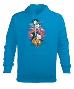 Tisho - AdventureTime Erkek Kapüşonlu Hoodie Sweatshirt