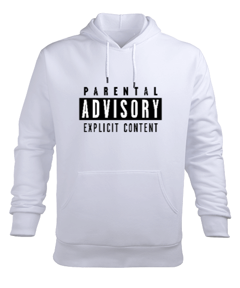 Tisho - Advısory Baskılı Sweatsirt Erkek Kapüşonlu Hoodie Sweatshirt