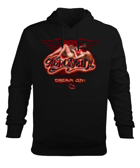 Tisho - Aerosmith Erkek Kapüşonlu Hoodie Sweatshirt