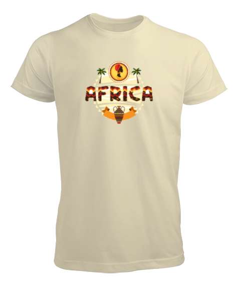 Tisho - africa Krem Erkek Tişört