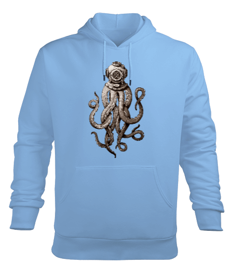 Tisho - ahtapot, octopus Erkek Kapüşonlu Hoodie Sweatshirt