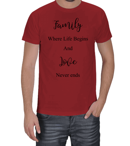 Aile ve Sevgisi Erkek Tişört