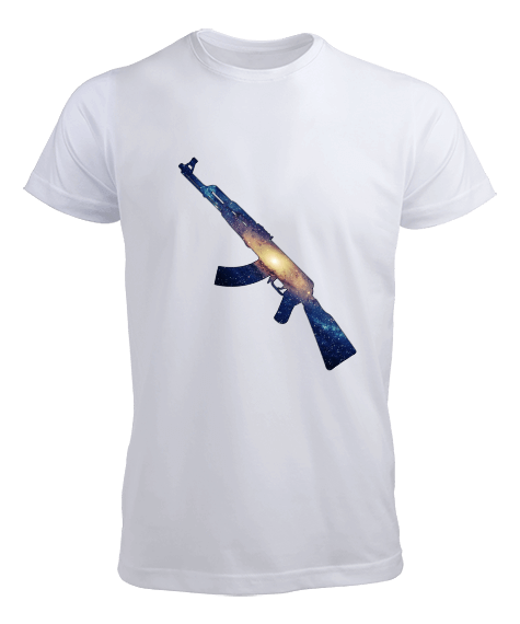 Tisho - AK47 Space v1T Beyaz Erkek Tişört