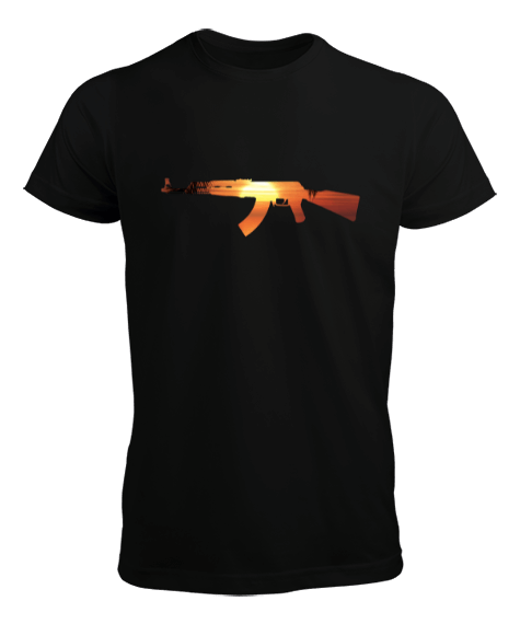 Tisho - AK47 Sunset v1T Black Erkek Tişört