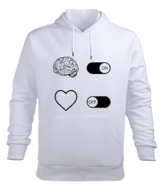Akıl Kalp Erkek Kapüşonlu Hoodie Sweatshirt - Tisho