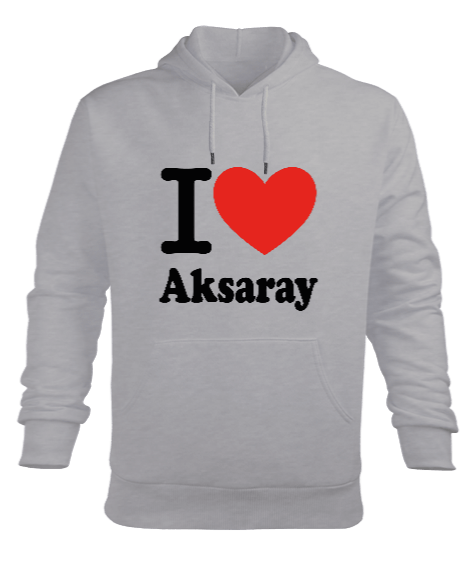 Tisho - Aksaray seviyorum yazılı Erkek Kapüşonlu Hoodie Sweatshirt