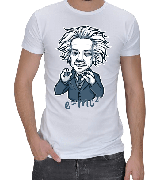 Tisho - Albert Einstein Erkek Regular Kesim Tişört