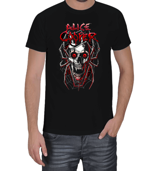 Tisho - Alice Cooper - Skull Spider Erkek Tişört