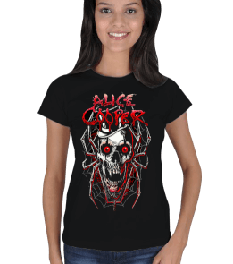 Tisho - Alice Cooper - Skull Spider Kadın Tişört