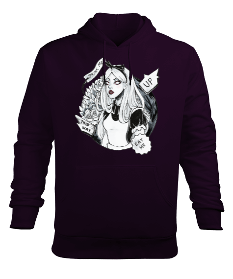 Tisho - Alice Erkek Kapüşonlu Hoodie Sweatshirt